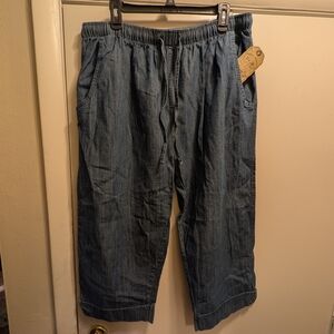3/$20 New Elastic Waist Denim Capri